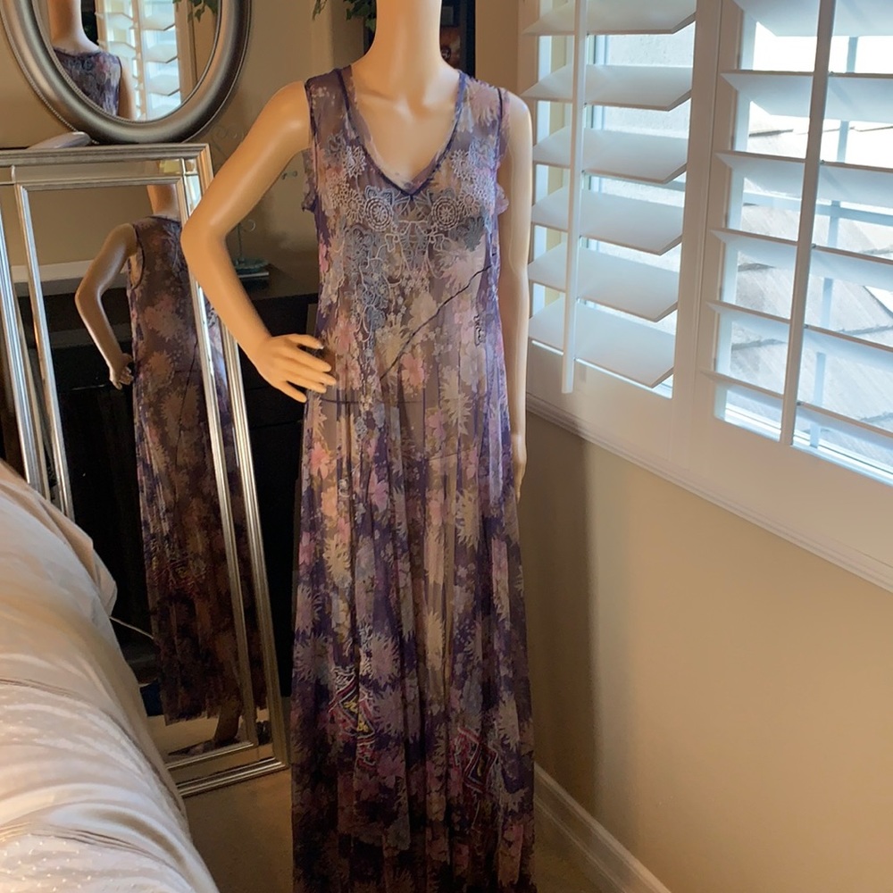 JOHNNY WAS mesh dress